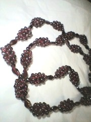 Vintage Bohemian Garnet Necklace, Natural Garnet & Bohemian Garnet Bracelet Lot