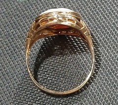 ViNtAge Estate Jewelry SOLID 14k Yellow GOLD Cameo Ring 3Grams Size 7, Excellent