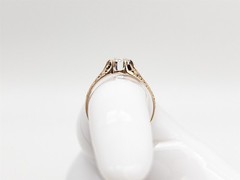 Antique 1870s $5000 .75ct Old Rose Cut Diamond 14k Yellow Gold Mens Band Ring