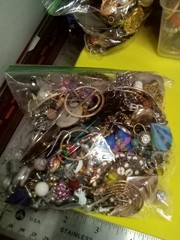15#s Vintage Junk Drawer Scrap Jewelry Lot, All Kinds Of Stuff