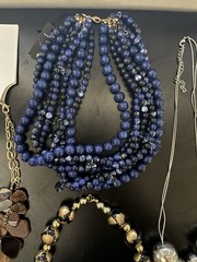 Vintage to Now Costume Jewelry Necklaces Rings Earrings 15 Piece LOT. W/ Case