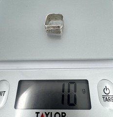 Vintage Modernist Sterling Silver Artisan Square Ring