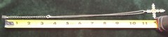 Vtg Premier Design Silver-tone Faux Citrine & Peridot Cross Pendant Necklace
