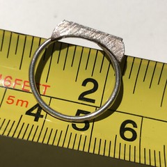 Vintage Sterling Silver Stamped Typebar Monogram “C” Ring Size 6 Adjustable