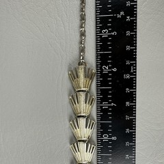 Vintage Art Deco Link Necklace Gold Tone Fan Statement Adjustable 13–14″