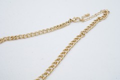 Vintage Necklace Gold Tone Rose Flower Colorful 21″