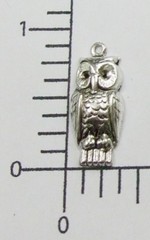 35754 – 4 Pc Small Owl Jewelry Finding Charm Silver Oxidized