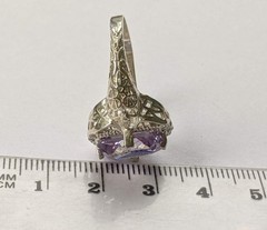 Vintage ring sterling silver 925 Size 9.5 Weight 5.44 g. Amethyst.