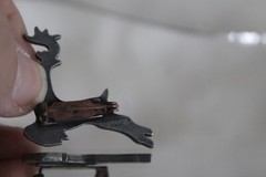 Vtg 2001 Quick Cooking Pewter Flying Reindeer Brooch Christmas Pin Gift For Her