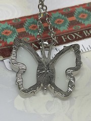 Silver Fire Opal Butterfly Anniversary Birthday Wedding White Gift Memorial Brid