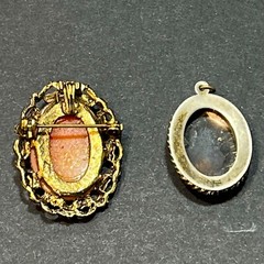 Vintage CAMEO Pendant and Pin ( 2 pieces)