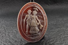 11 items , vintage shell cameo White and brown color (Total 302.0ct) with case.