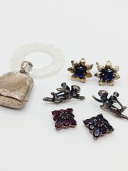 Lot Vintage Sterling Silver Jewelry for Repair cherub flower rattle webster 25g