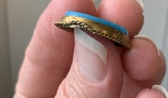 Victorian Grand Tour Opaline Glass Gold Filled Micro Scene Jewelry Medallions
