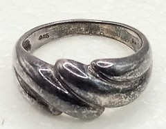 Vintage Womens Sterling Silver Ring, Size 8, Nickel Free, 1960s
