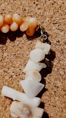 Vintage Natural Coral Necklace Angel Skin Salmon Bead White Branch EUC