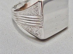 UNCAS VINTAGE MEN’S STERLING SILVER SIGNET RING NO MONOGRAM SIZ 7.5 RING RING