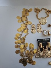 Vtg & Modern Goldtone & Other Jewelry Lot Necklaces Earrings More Lot