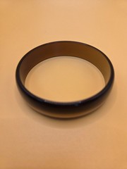 Vintage Moonglow Golden Brown 2.75 Inch Diameter Lucite Bangle Bracelet Jewelry