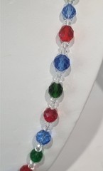 Antique c1930s Mardi Gras Glass Necklace Original Tag Bijoux de Boheime Video