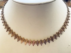 Antique Victorian Gold Filled Fringe Style Chain Necklace Unusual Link