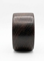 Signed Piazello Artisan Studio Bangle – Exotic Wenge Wood & 316L Surgical Stainl