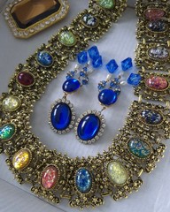 Huge Vintage Jewelry Lot 165 Gold and Silvertone Givenchy Trifari Juliana