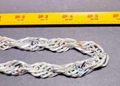 Vintage West German Eloxal Aluminum Triple Strand 58″ Statement Necklace