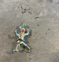Brooch Pin Jewelry Clown Vintage Silver Tone Jester Elf Mardi Gras Figural