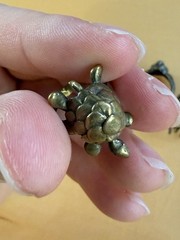 Vintage Solid Brass Handmade Animal Rings Frog Lion Cat & Turtle Artisan Art Lot