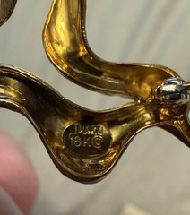 Henry Dunay 18K Gold Brooch Pin Amazing Rare Piece Beatuiful US Seller A+++