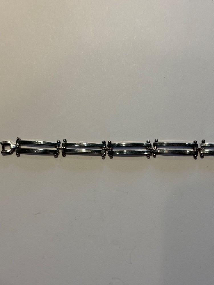 Vintage MCM Sterling Silver Double Bar Link Bracelet – 13.8 Grams