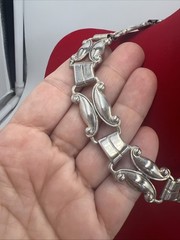 Vintage Danecraft Sterling Art Nouveau Necklace Choker 14″ 42 Grams