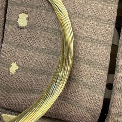 Vintage Gold Tone Modernist Torque Statement Necklace (1980’s) Choker