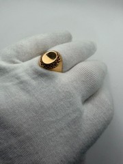 Vintage Soviet 14K Rose Gold Signet Ring 583 USSR Oval Ring Size 9.75 – 3.74g