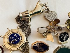 WW 2 – 1970 Era~US Military Branches~Sweetheart Home Front~Jewelry Lot