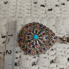 Vtg R.J. Graziano Necklace Estate Statement Colorful Eclectic Rhinestones Chunky