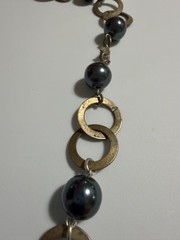 Mixed Metal Vintage Costume Necklace Lot Grunge Goth Retro Chain Spheres Pendant