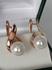 Vintage 1990-s 14 Ct Rolled Gold Pearls Earrings – Hallmarked 585 RG