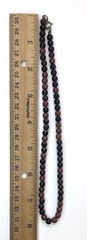 Vintage Shiny Beaded Necklace Shades of Brown Dainty 16″