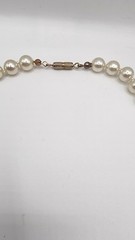 Vintage Faux Pearl Necklace Women’s Jewelry 19″ Screw Clasp Fancy Retro Beads