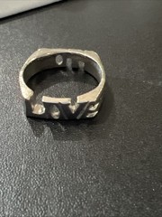 Vintage Ring Size 9.5 Says Love On One Side Stop On The Other
