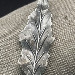 Vintage Danecraft sterling Silver brooch Pin Leaf Signed 2.5” 5g