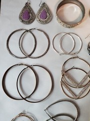 Huge Modern Costume Jewelry Lot 40+ Items Watch Necklace Earrings Trendy Bling