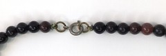 Vintage Shiny Beaded Necklace Shades of Brown Dainty 16″