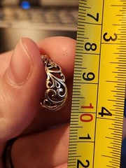 Sterling Silver Floral Design Hoop Earrings