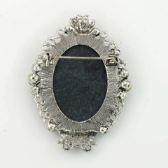 Vintage Cameo Black Dimond Rhinestone Stone