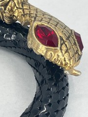 Vintage Snake Bracelet Black Mesh Bypass Wrap DL Auld