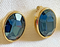 Vintage Lot of 4 Elegant Gold-Tone Earrings Various Colors Pierced Ears