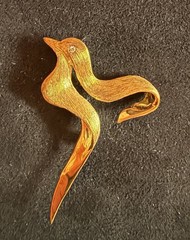 Henry Dunay 18K Gold Brooch Pin Amazing Rare Piece Beatuiful US Seller A+++